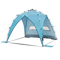 Qeedo Quick Coast Tienda de Playa- construcción rápida (Quick-Up-System)- protección Solar UV80 - Azul